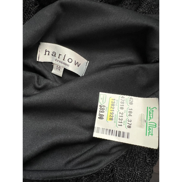 Vintage Maxi Dress Black Fringe Lace Whimsigoth Fairy Flapper Cocktail Gatsby - Picture 7 of 9